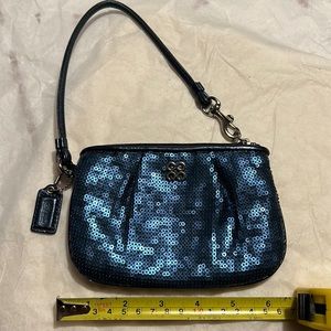 Special edition coach, blue sequins clutch
